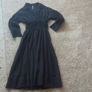Free People Black Long Sleeve Dress